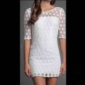 Abercrombie & Fitch White Lace Mini Dress